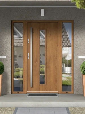 Ardea Premium drzwi zewnętrzne z doświetlami bocznymi | antaba INOX