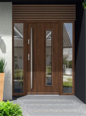 Bonasa Premium drzwi zewnętrzne z doświetlami bocznymi | antaba INOX