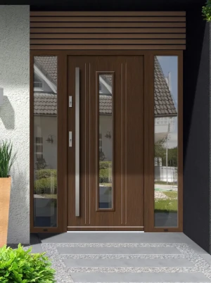 Falco Premium drzwi zewnętrzne z doświetlami bocznymi | antaba INOX