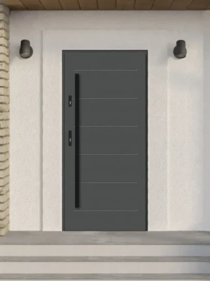 Drzwi MAXTERM TERMO | Nowy program CZYSTE POWIETRZE | drzwi zewnętrzne wejściowe do domu Antracyt 90  Avon BLACK