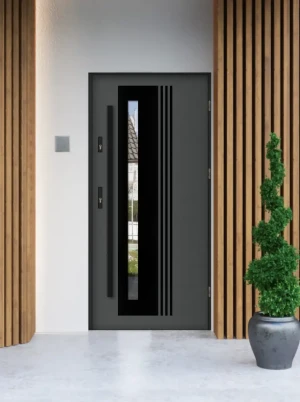 Drzwi zewnętrzne Antracyt 100 | Czarna Antaba | MAXTERM Collaris BLACK