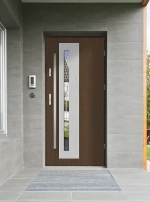 Nowoczesne drzwi zewnętrzne dąb bagienny | Eleganckie wejście do domu | Antaba INOX