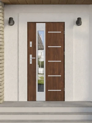 Uta MaxTerm Config 72 drzwi zewnętrzne z klamką INOX | Ud ≤ 1.3 Czyste Powietrze