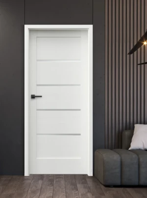 KRÓTKI TERMIN ZESTAW Skrzydło + ościeżnica drzwi wewnętrzne białe wenge 80 Porta Trim Lite A.2 - przylgowe w kolorze Wenge White Portasynchro 3D z szy