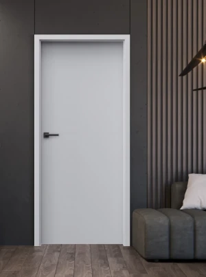 KRÓTKI TERMIN ZESTAW Skrzydło + ościeżnica drzwi wewnętrzne szare 80 Porta Trim Soft typ P - przylgowe w kolorze Szary Portadecor pełne płytowe do pok