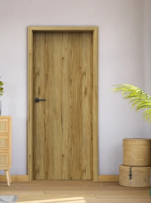 KRÓTKI TERMIN ZESTAW Skrzydło + ościeżnica drzwi wewnętrzne dąb 80 Porta Trim Soft typ P - przylgowe w kolorze Dąb Catania Portadecor pełne płytowe do