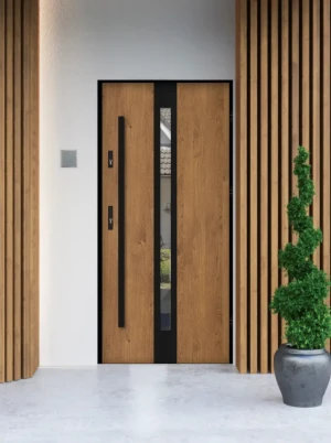 Loftowe drzwi zewnętrzne | Styl industrialny | Czarna ościeżnica