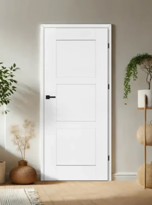 ZESTAW Skrzydło + ościeżnica drzwi wewnętrzne białe biały 70 80 90 przylgowe DRE ramiakowe pełne do pokoju łazienki zestaw z ościeżnicą regulowaną i klamką nowoczesne Estra