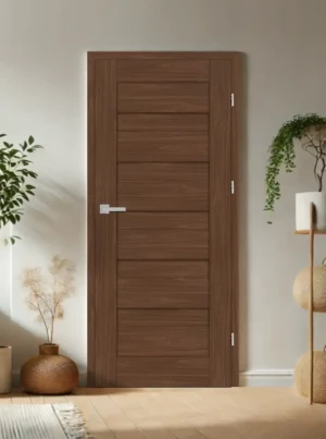 ZESTAW Skrzydło + ościeżnica drzwi wewnętrzne Erkado Magnolia 8 PREMIUM - przylgowe ramiakowe drzwi do pokoju i łazienki klasyczne eleganckie 70 80 90