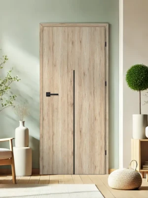 ZESTAW Skrzydło + ościeżnica drzwi wewnętrzne Erkado Altamura LUX 213 GREKO - przylgowe czarna intarsja drzwi do pokoju i łazienki nowoczesne eleganck
