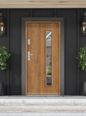 Strix MaxTerm Energo drzwi zewnętrzne z klamką INOX | Ud = 1.3 Czyste Powietrze