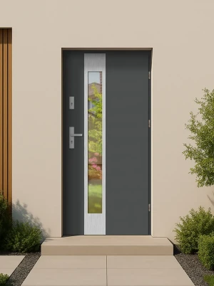 Cameleo MaxTerm Energo drzwi zewnętrzne z klamką INOX | Ud = 1.3 Czyste Powietrze