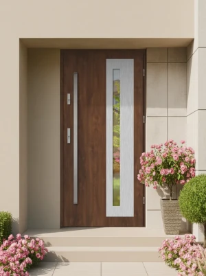 Lumo MaxTerm Energo drzwi zewnętrzne z antabą INOX | Ud = 1.3 Czyste Powietrze