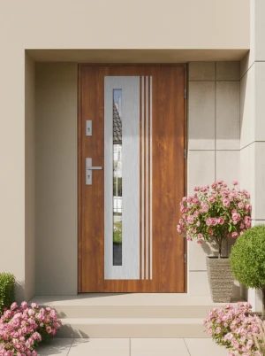 Collaris MaxTerm Termo drzwi zewnętrzne z klamką INOX | Ciepła ościeżnica Ud = 1.1 Czyste Powietrze