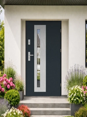 Natrix MaxTerm Termo drzwi zewnętrzne z klamką INOX | Ciepła ościeżnica Ud = 1.1 Czyste Powietrze