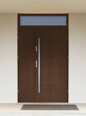 Dwuskrzydłowe grube 72mm z naświetlem górnym ciepła ościeżnica aluminiowa podwójne drzwi zewnętrznena wymiar dopasowaneszerokie wysokie nowoczesneAvon INOX