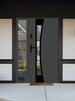 Bellis Black Premium Plus - drzwi zewnętrzne z dostawką (Czyste Powietrze)