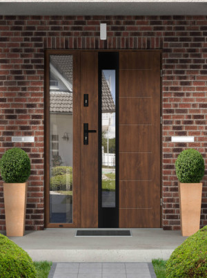 Caiman Black Premium Plus - drzwi zewnętrzne z dostawką (Czyste Powietrze)