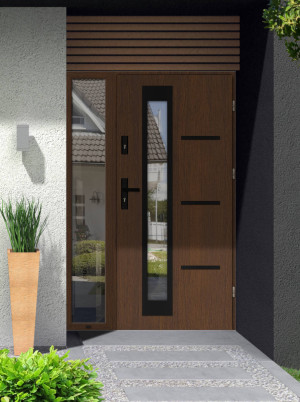 Greca Black Premium Plus - drzwi zewnętrzne z dostawką (Czyste Powietrze)