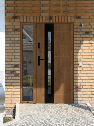 Tuluza Black Premium Plus - drzwi zewnętrzne z dostawką (Czyste Powietrze)