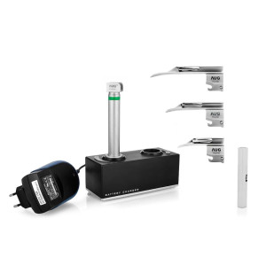 Laryngoskop pediatryczny Miller z ładowarką zestaw 3.5V Fiber Optic LED