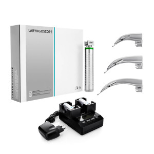 Laryngoskop z ładowarką 2.5V F.O Macintosh 2-3-4 LED i baterie