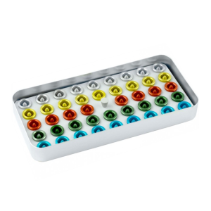 Pojemnik na instrumenty rotacyjne z nieperforowaną pokrywą 220x105x28 mm