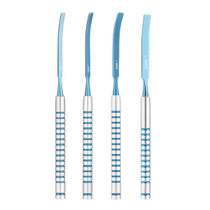 Dłuto implantologiczne wygięte tytanowe 4-7.5 mm
