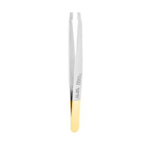 Pęseta do brwi Tendo Solingen Gold Line® prosta i skośna