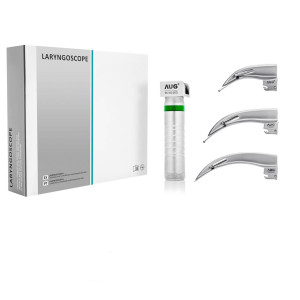 Laryngoskop dziecięcy Macintosh 1-2-3 z krótką rękojeścią i kompletem łyżek