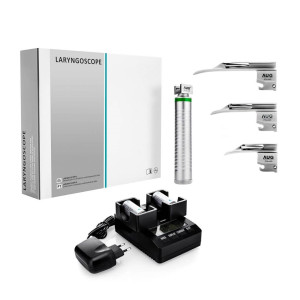 Laryngoskop z ładowarką dla dzieci 2.5V F.O Miller 00-0-1 LED i baterie