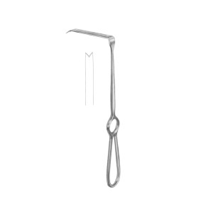Hak chirurgiczny gałązkowy zagięty w dół typu Obwegeser 22 cm