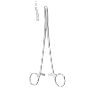 Kleszcze zaciskowe do otrzewnej 1x2 ząbki Faure 21 cm