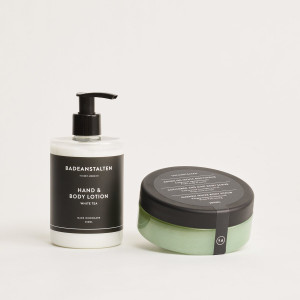 Interflora Badeanstalten bodyscrub og hand & body lotion