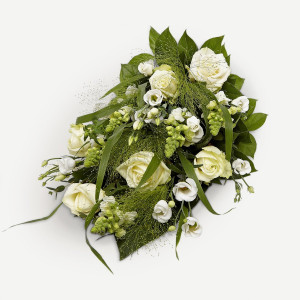 Interflora Bårebuket, hvid (Floristens kreative valg)