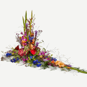 Interflora Båredekoration - Et farverigt farvel