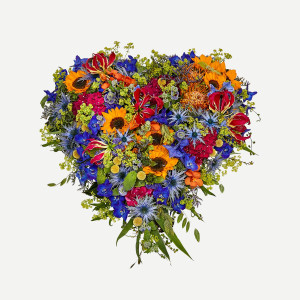 Interflora Blomsterhjerte - Et farverigt farvel