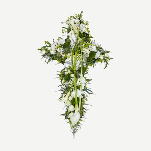 Interflora Kors i klassisk stil - creme