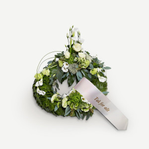 Interflora Krans med bånd