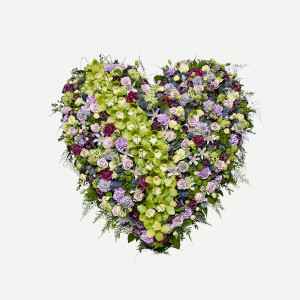 Interflora Stående blomsterhjerte - Et eksklusivt farvel