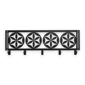 Stalowy, ozdobny wieszak ścienny "Parzenica-2L" 55 cm