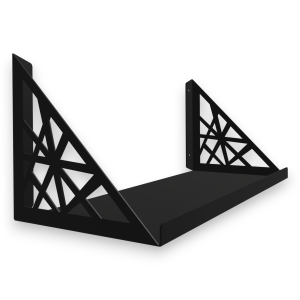 Ozdobna półka ścienna ze stali r. M/L/XL szer. 40 / 50 / 60 cm x gł. 20 cm x wys. 20 cm