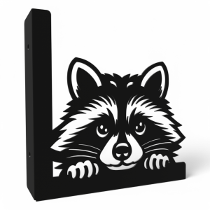 Stalowe, ozdobne wsporniki półki "Uroczy Szop" 20 cm