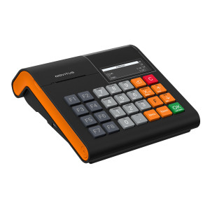 Kasa fiskalna Novitus Link Online – nowoczesny ekran dotykowy i wygoda obsługi - Czarno-pomarańczowy - GSM