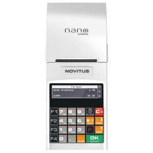 Kasa fiskalna Novitus Nano – kompaktowa i mobilna - Biały - GSM