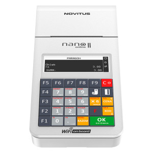 Kasa fiskalna Novitus Nano II – mobilność i niezawodność w małej obudowie - Biały - GSM