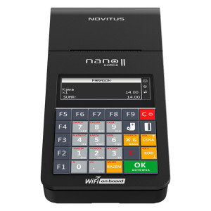 Kasa fiskalna Novitus Nano II – mobilność i niezawodność w małej obudowie - Czarno-Szary - WiFi