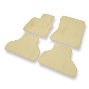 Premium tappetini auto in velluto compatibili con BMW X6 I E71 SAC (2008-2014) - tappeti auto beige