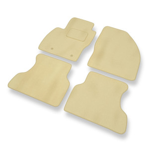Premium tappetini auto in velluto compatibili con Ford Focus II Hatchback, Station Wagon, Berlina (2005-2010) - tappeti auto beige