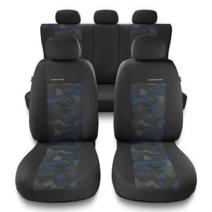 Coprisedili compatibili con Alfa Romeo 145 (1994-2000) - fodere sedili universali - set coprisedili auto - UNE-BL